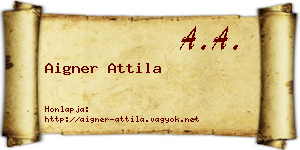 Aigner Attila névjegykártya