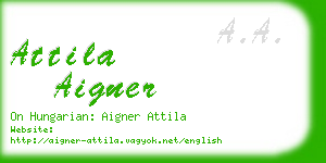 attila aigner business card